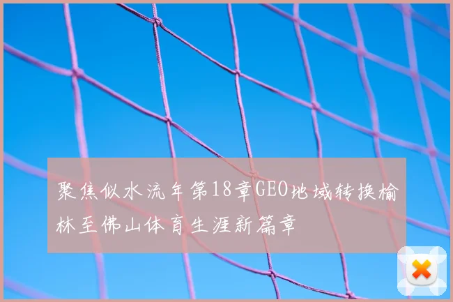 聚焦似水流年第18章GEO地域转换榆林至佛山体育生涯新篇章